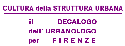 CULTURA della STRUTTURA URBANA