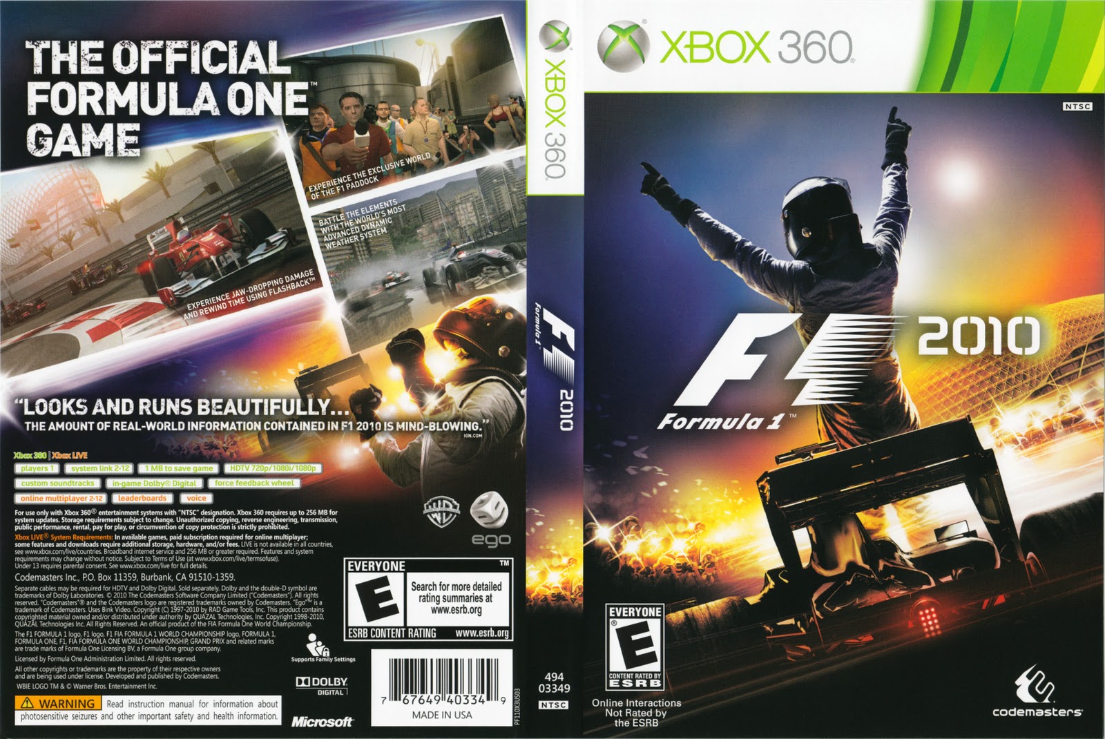 Patch Formula One 2010 Xbox
