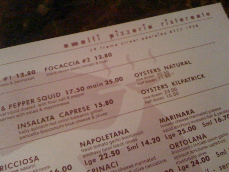 Life on a plate! Anzac Weekend, Amalfi Pizzeria Ristorante