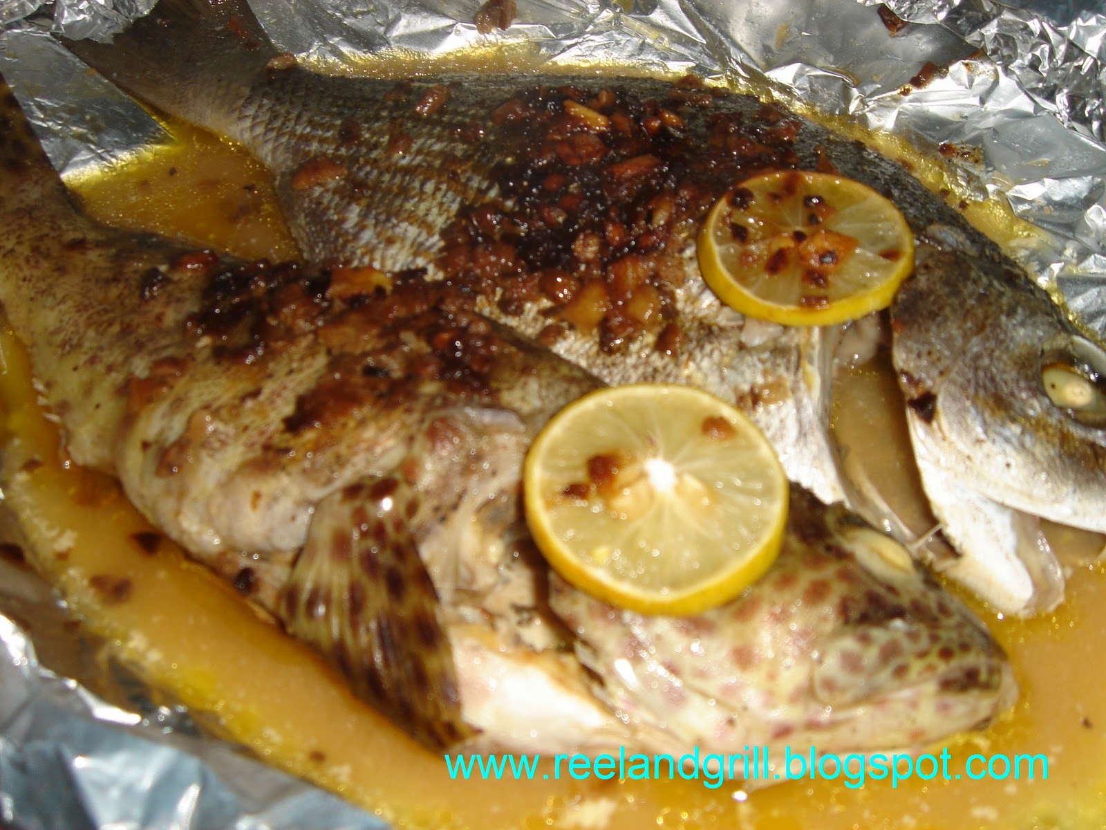Reel and Grill Steamed Fish with Toasted Garlic