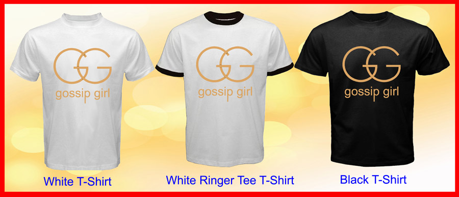 gossip girl logo. GOSSIP GIRL LOGO T-SHIRT. (Available in White, White Ringer Tee amp; Black