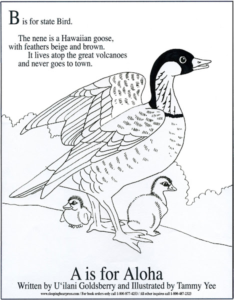 Hawaii State Bird Coloring Page
