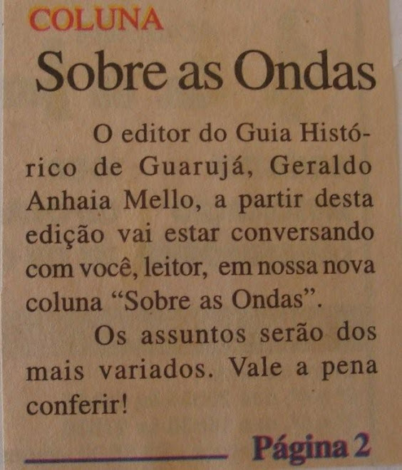 Sobre as ondas.