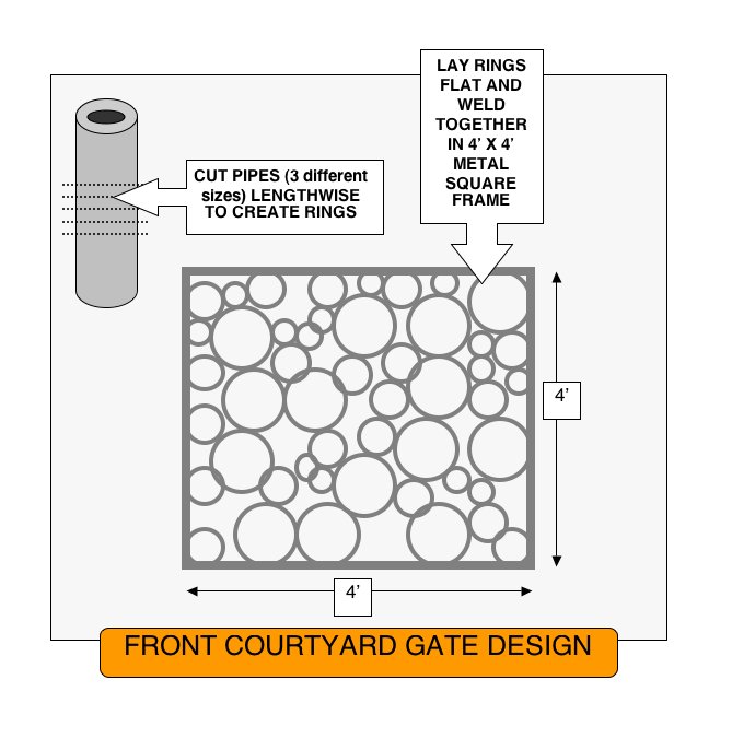 Design idea for front gate Design idea for front gate