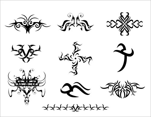 This set of tribal drawings was inspired by traditional and oriental style