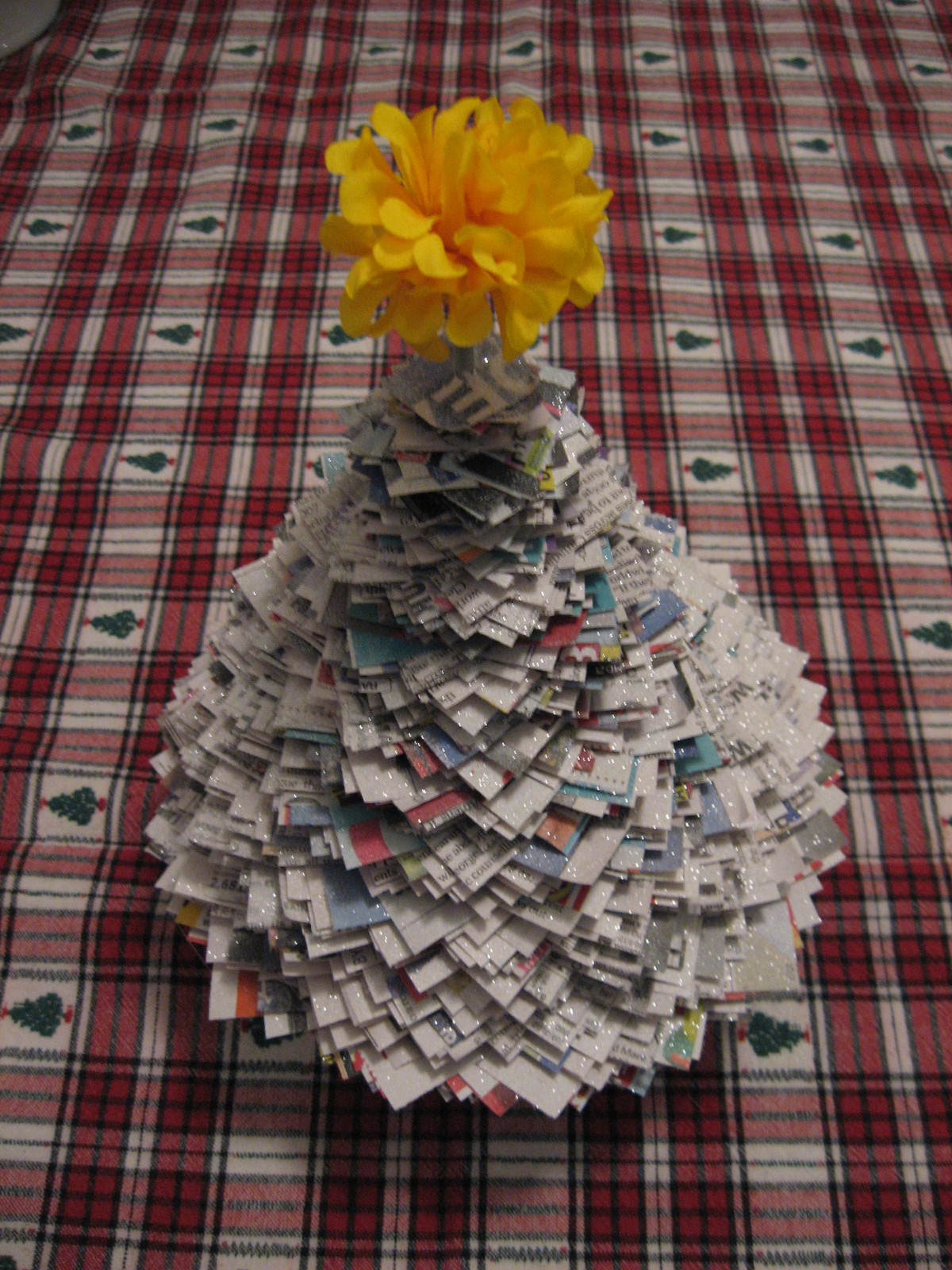 Sugar and Shimmer My Newspaper Christmas Tree