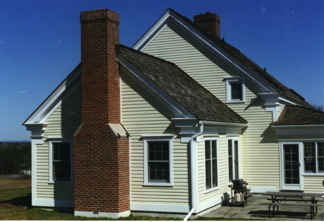 Two Chimneys for a Timberframe Colonial