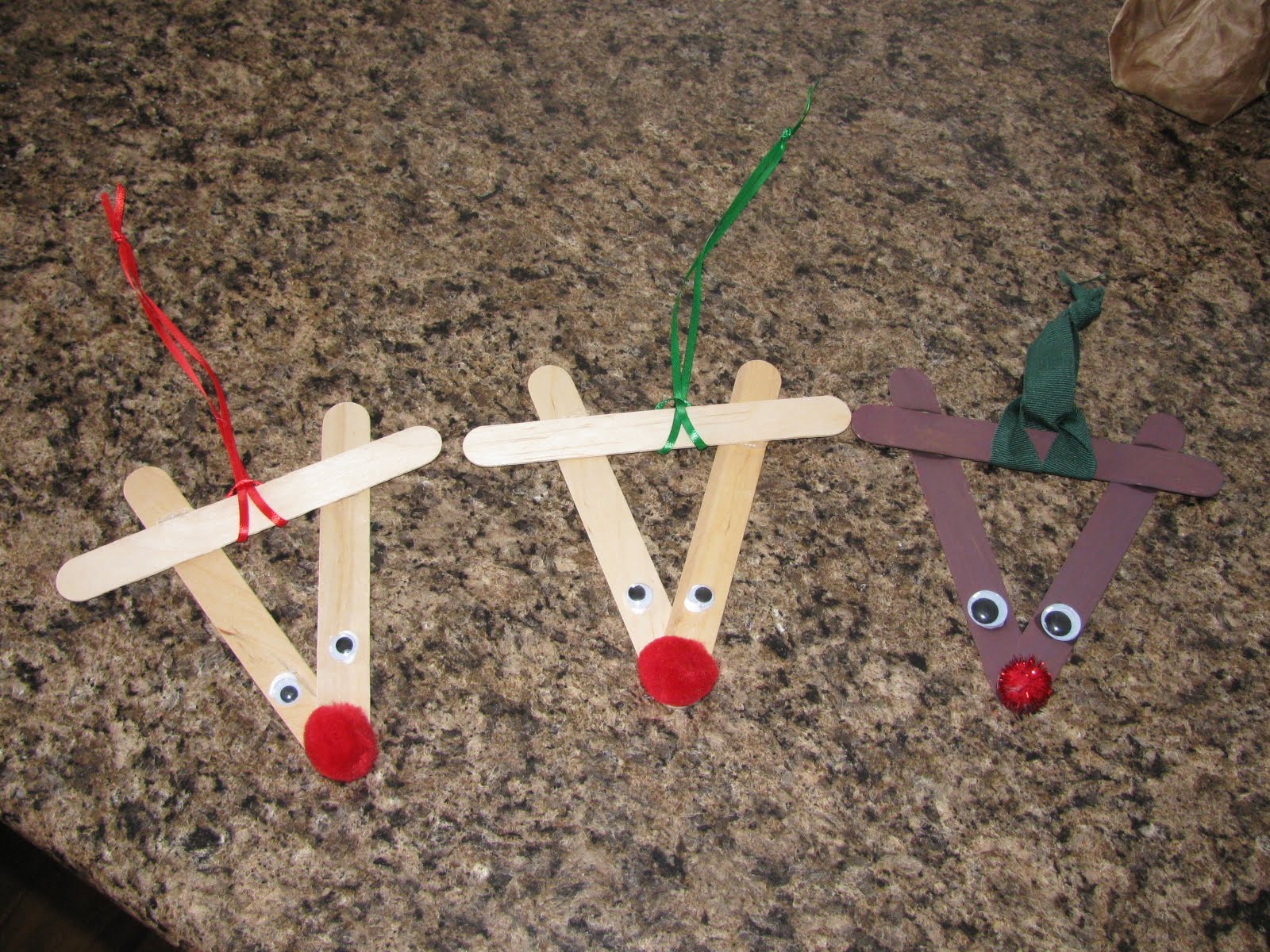 See what we did today: Craft Stick Rudolph Ornament!