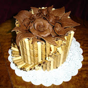 Chocolate-Clay Flowers and Basket Cake