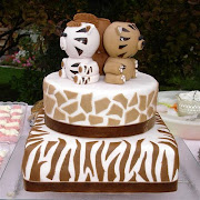 Animal Print Baby Shower Cake