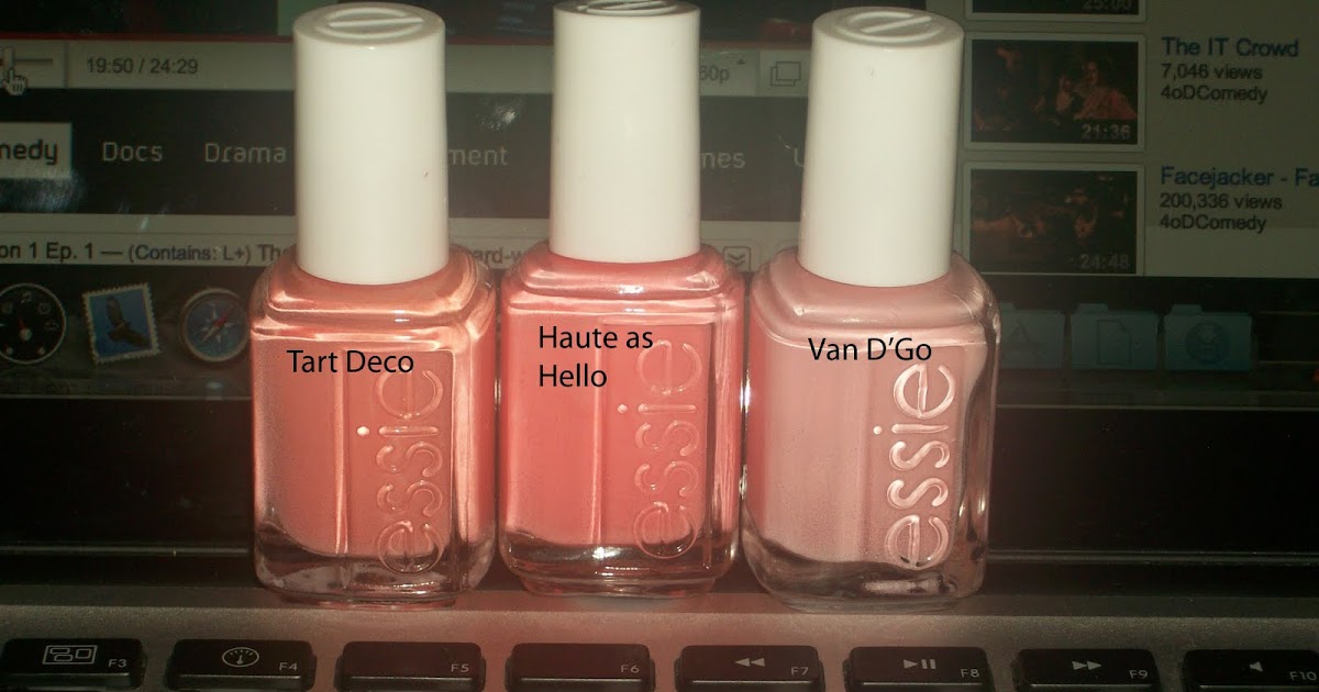 Essie Comparison, Haute as Hello, Tart Deco & Van D'Go | Obsessed By Beauty