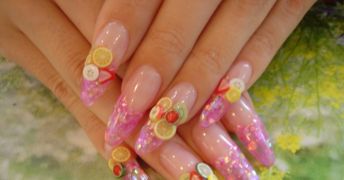 3d fruit nail art