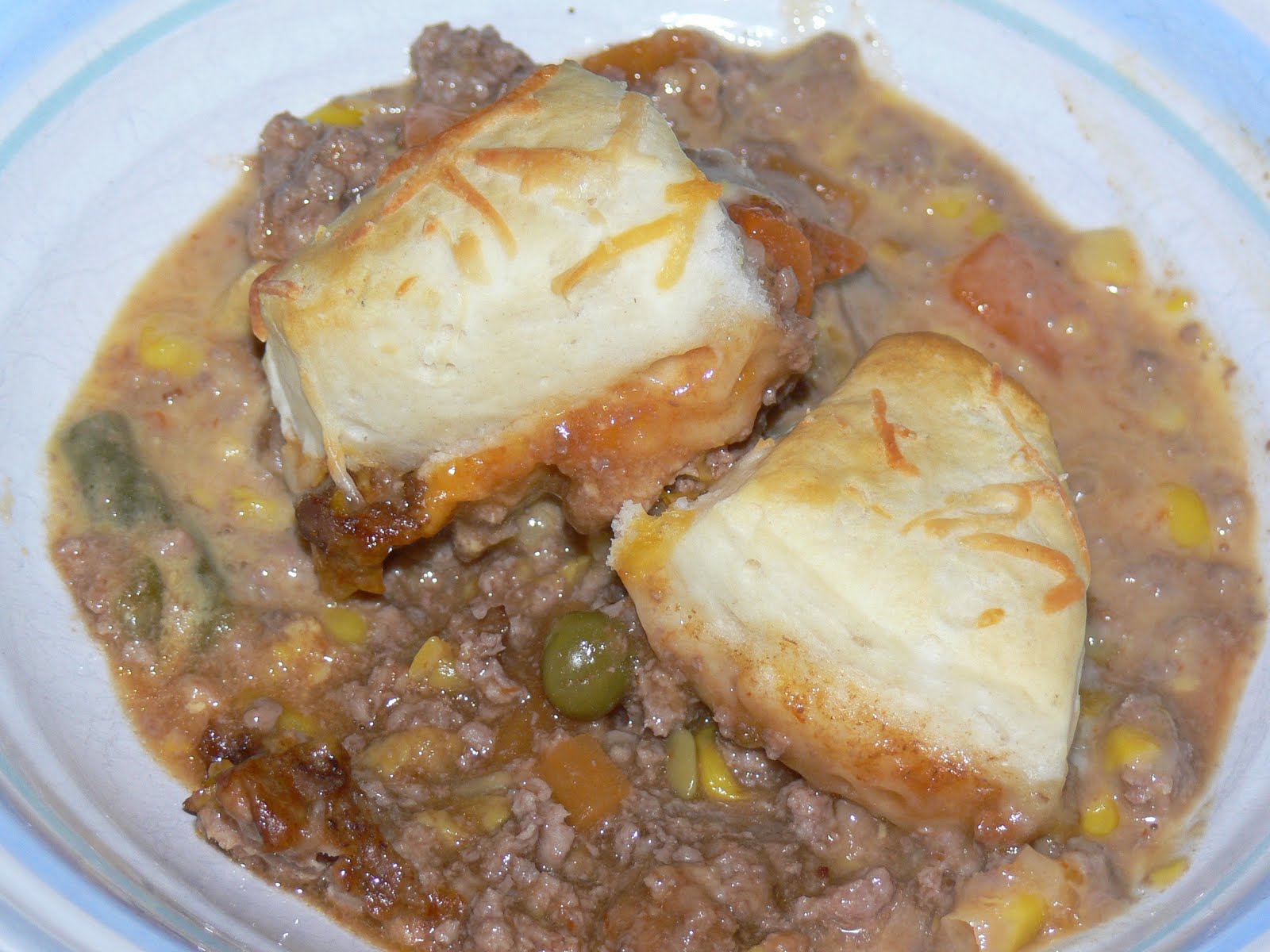 In the Kitchen with Jenny Vegetable Beef and Biscuit Casserole