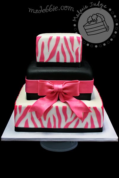 birthday cake pink and black. Pink amp; Black Zebra Cake
