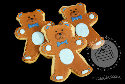 bear cookies baby shower boy