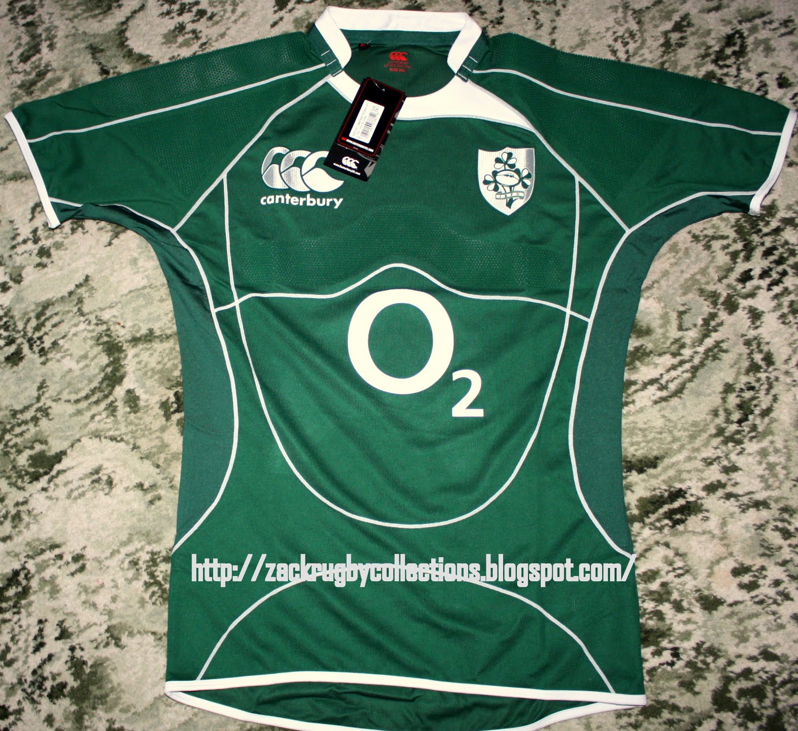 ZackRugby Collections® Ireland Test Home 2008/2009 Rugby Jersey