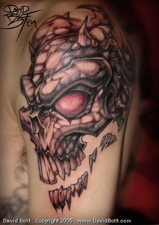 Tribal Skull Tattoo Design skull head tattoos. Tribal Skull Tattoo Design