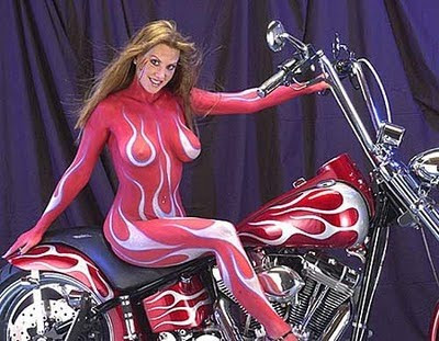 Biker Calendar Girls on Girls Motorcycle Paint Airbrush 400x311 Jpg