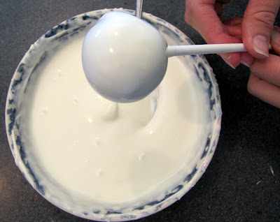 cake pop pops easy recipe step evenly ball gently coated tap once stick bowl chocolate side diva dillard domestic