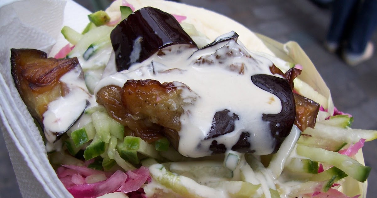 what do vegans eat? falafel & eggplant sandwich