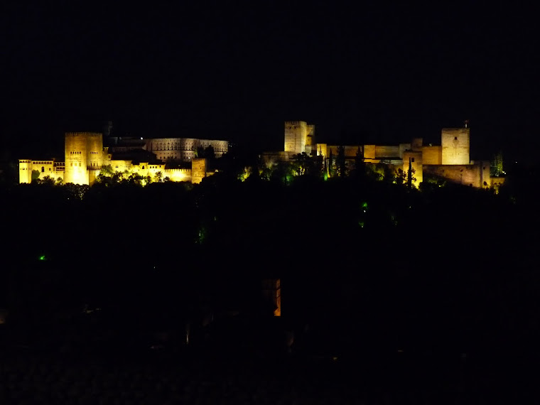 La Alhambra nocturna. Granada. Andalucía (España).