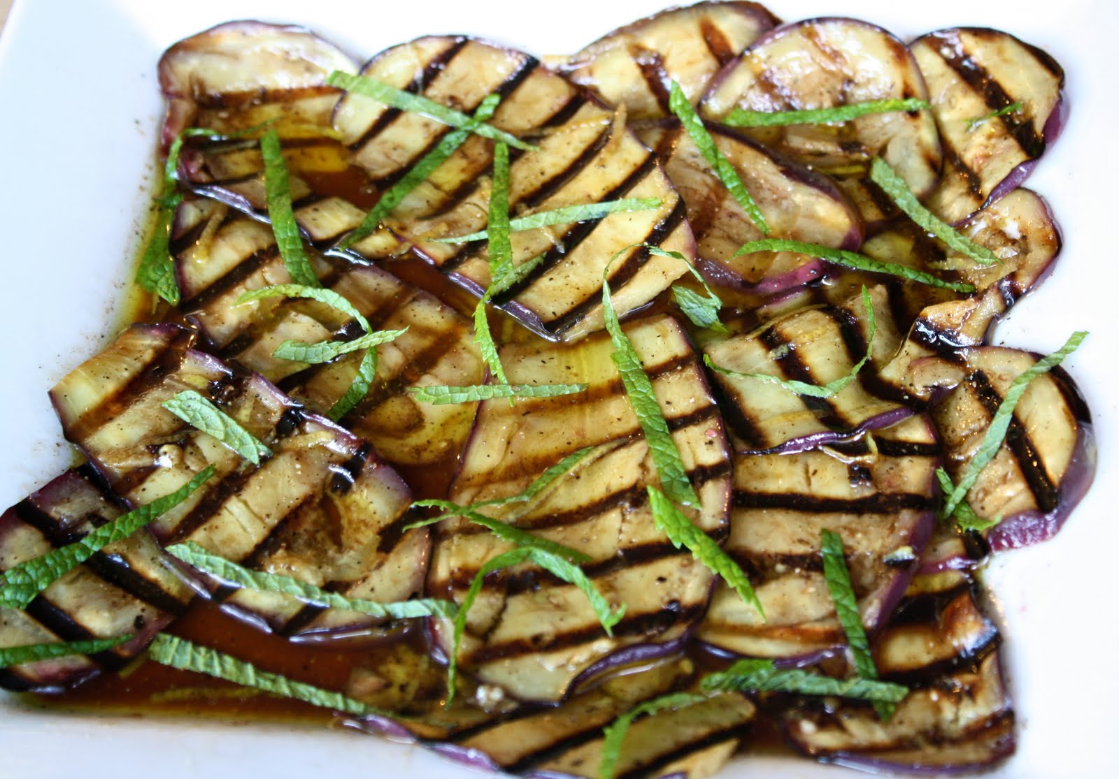 Hey, Lady Grey Marinated Eggplant with Lemon & Mint