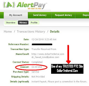 3rd payment from dollar7referral