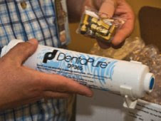 The DentaPure waterline purification cartridge The DentaPure waterline purification cartridge