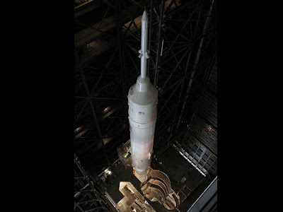 The Ares I-X rocket stands The Ares I-X rocket stands