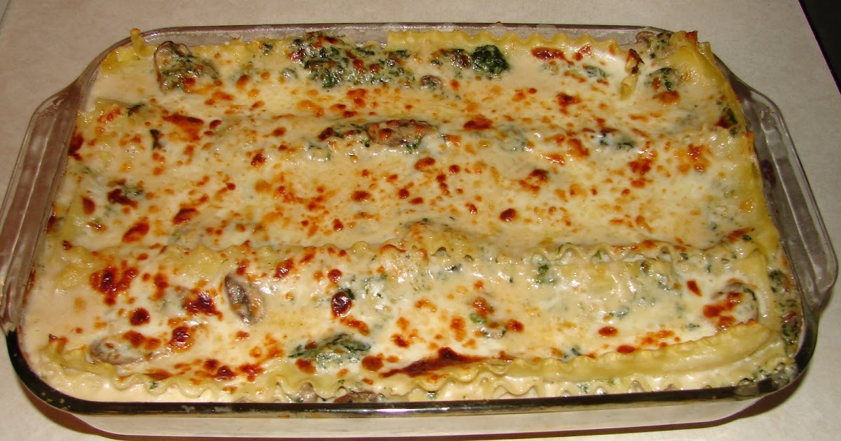 Nummy Kitchen Emeril's Spinach, Mushroom, and Four Cheese Lasagna