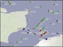 Live shipping update in the Dover Straight