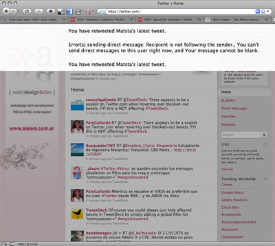 Virus en Twitter | Mi pantalla Virus en Twitter | Mi pantalla