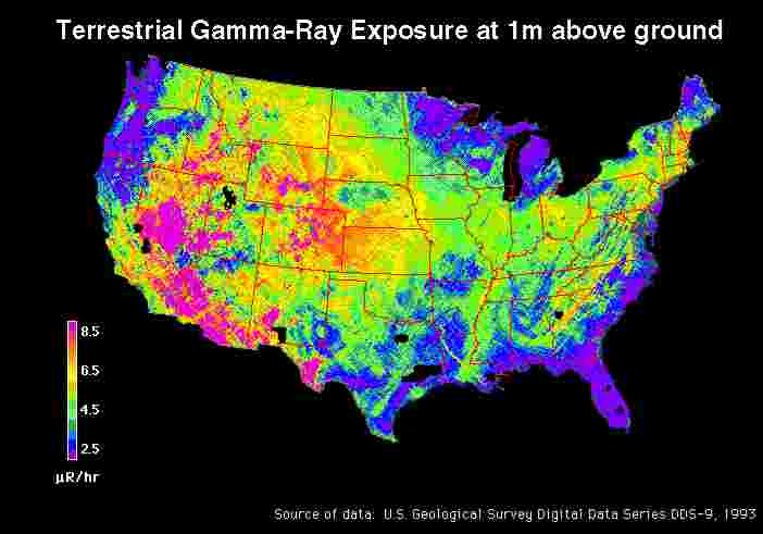 Radon Gas Map Of Us
