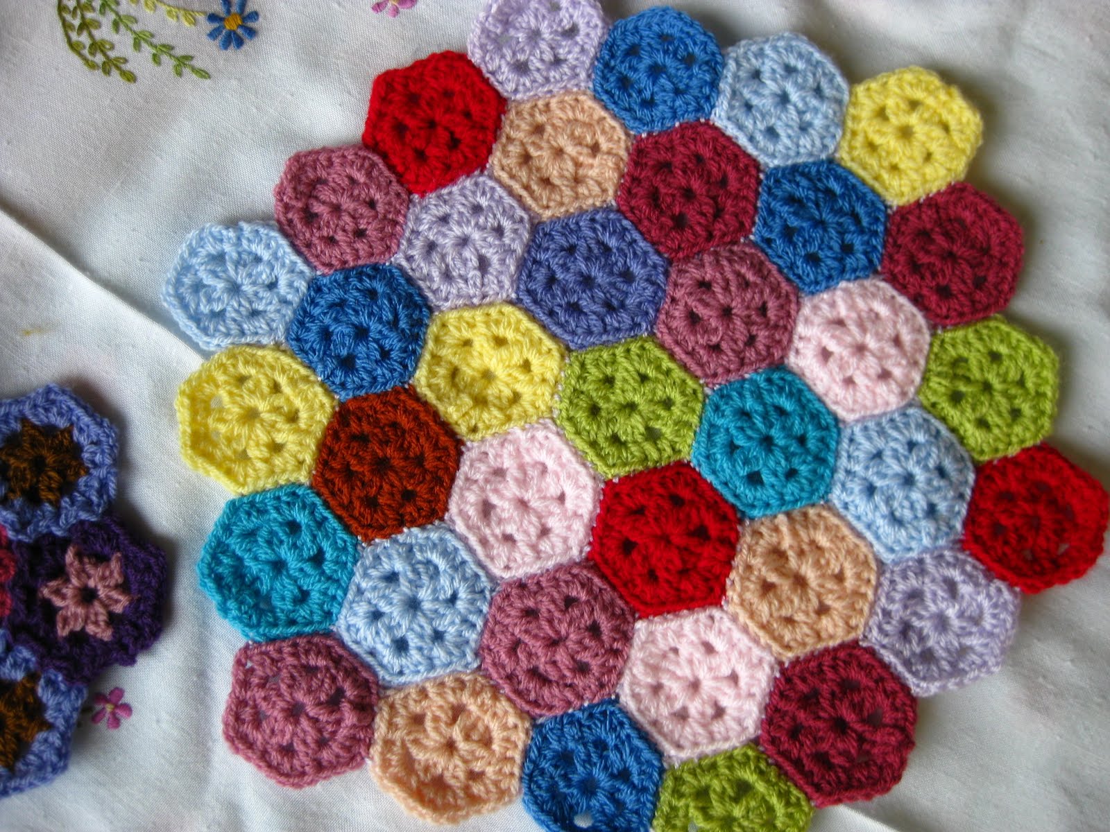 Bunny Mummy Mini Crochet Hexagons