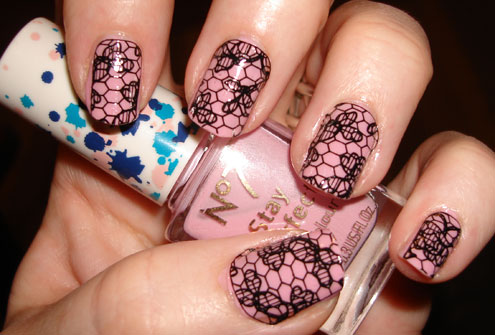 Lace nail art stickers. ahhh I need to try these! Email ThisBlogThis!