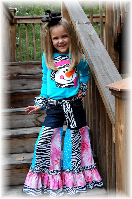 2009 Pink, Blue, Zebra Snowman Gaucho Set $130