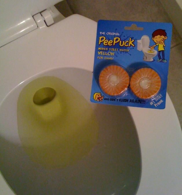 Pee Puck Turns Your Toilet Yellow Strange New Products