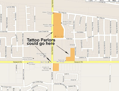 menifee tattoo parlor map