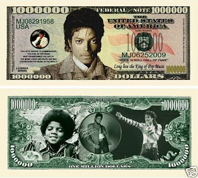 Photos lier  MJ: objets-tatouages-poterie officiel ou pas ect..... - Page 2 Billet+michael+jackson+1+million+dollars