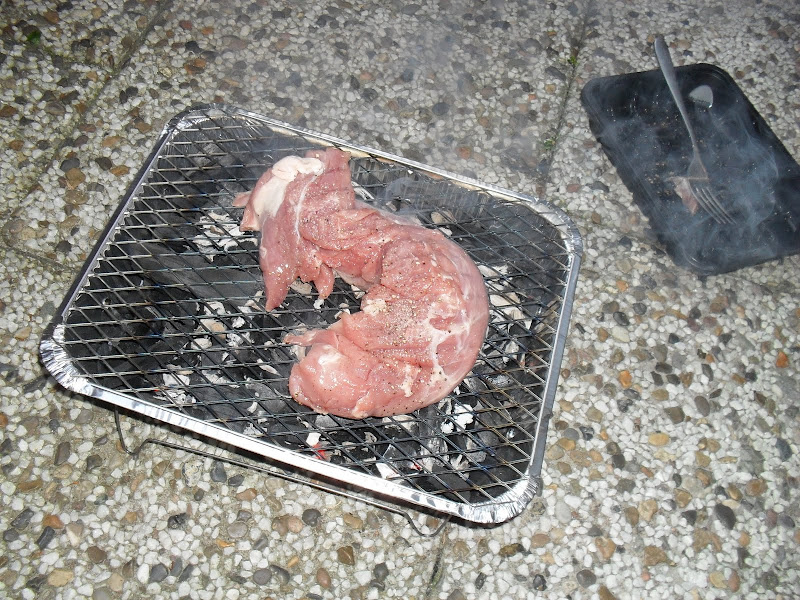 2lbs of Pork Tenderloin being grilled