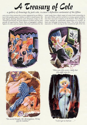 Sexy Playboy cartoons by artist Jack Cole are shown in this rar eold magazine page