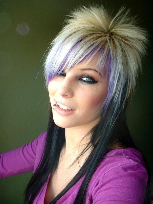 Emo Hairstyles Photos. cool blonde emo haircuts are