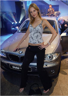 A Model Posing with BMW