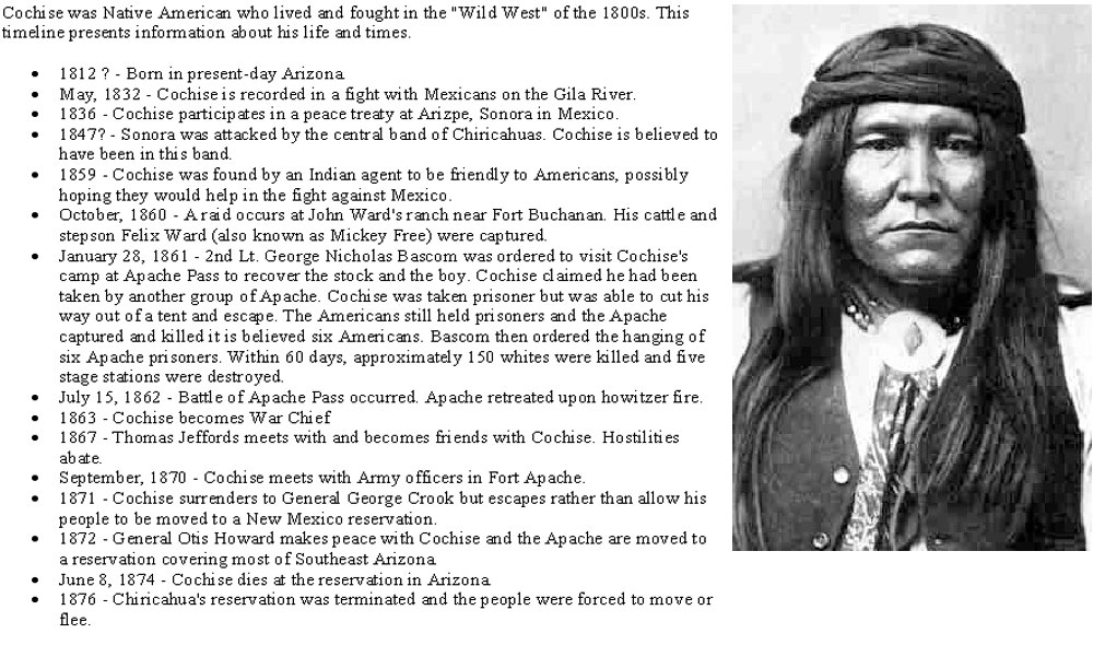 Cochise was a tall man six feet with broad shoulders and a commanding Cochise was a tall man six feet with broad shoulders and a commanding