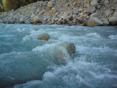 The holiest river of India - The Ganges at Gangotri, Char Dham