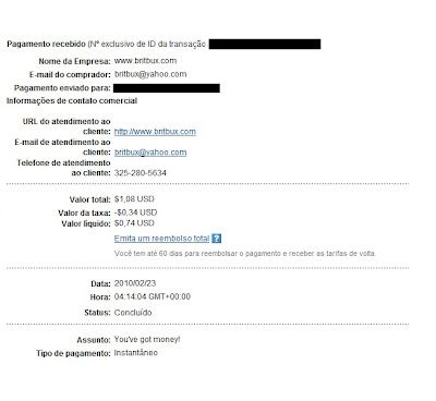 1º Pagamento BritBux - PTCs em Prática
