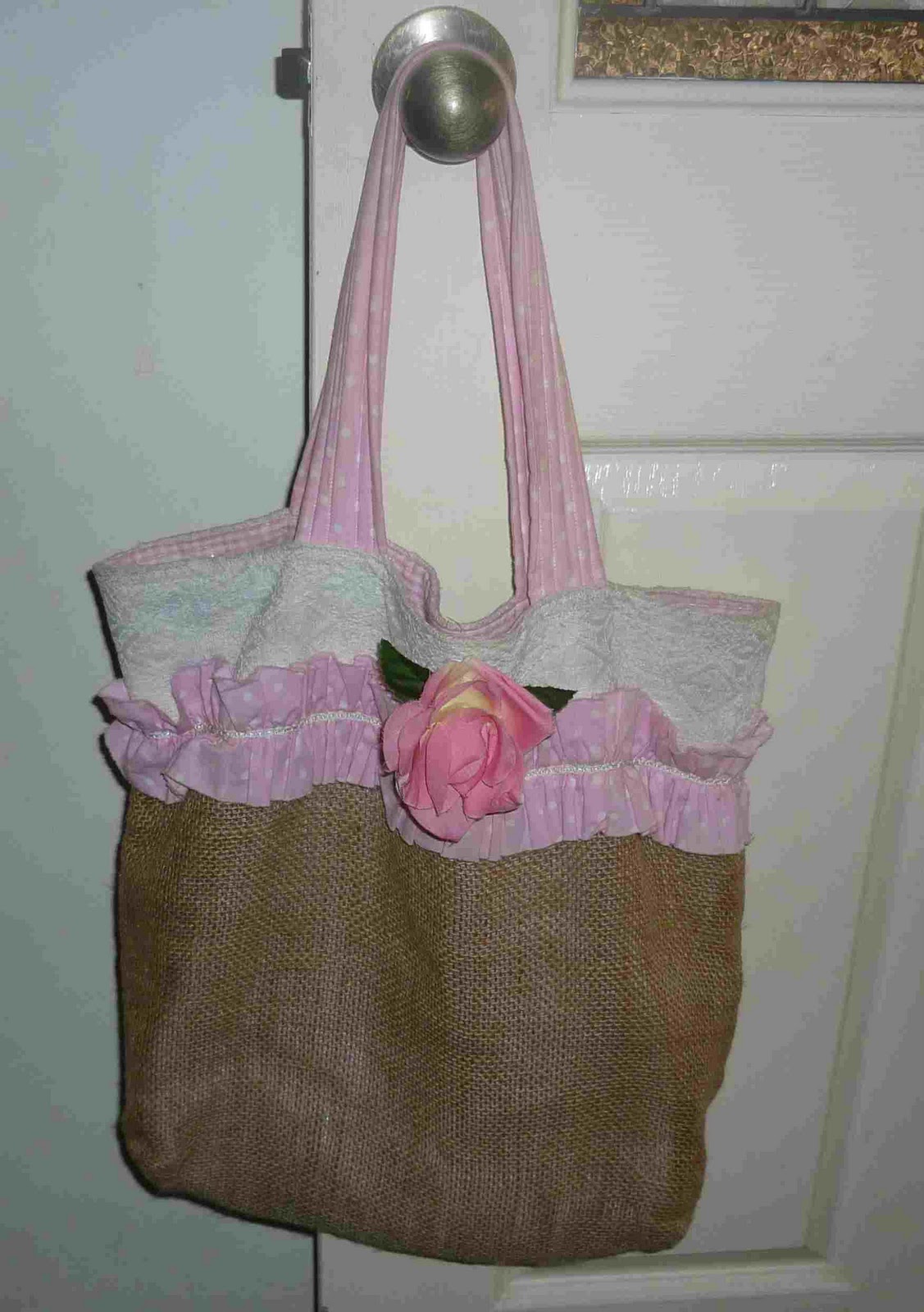 Simpleliving My Hessian & Rose Bag