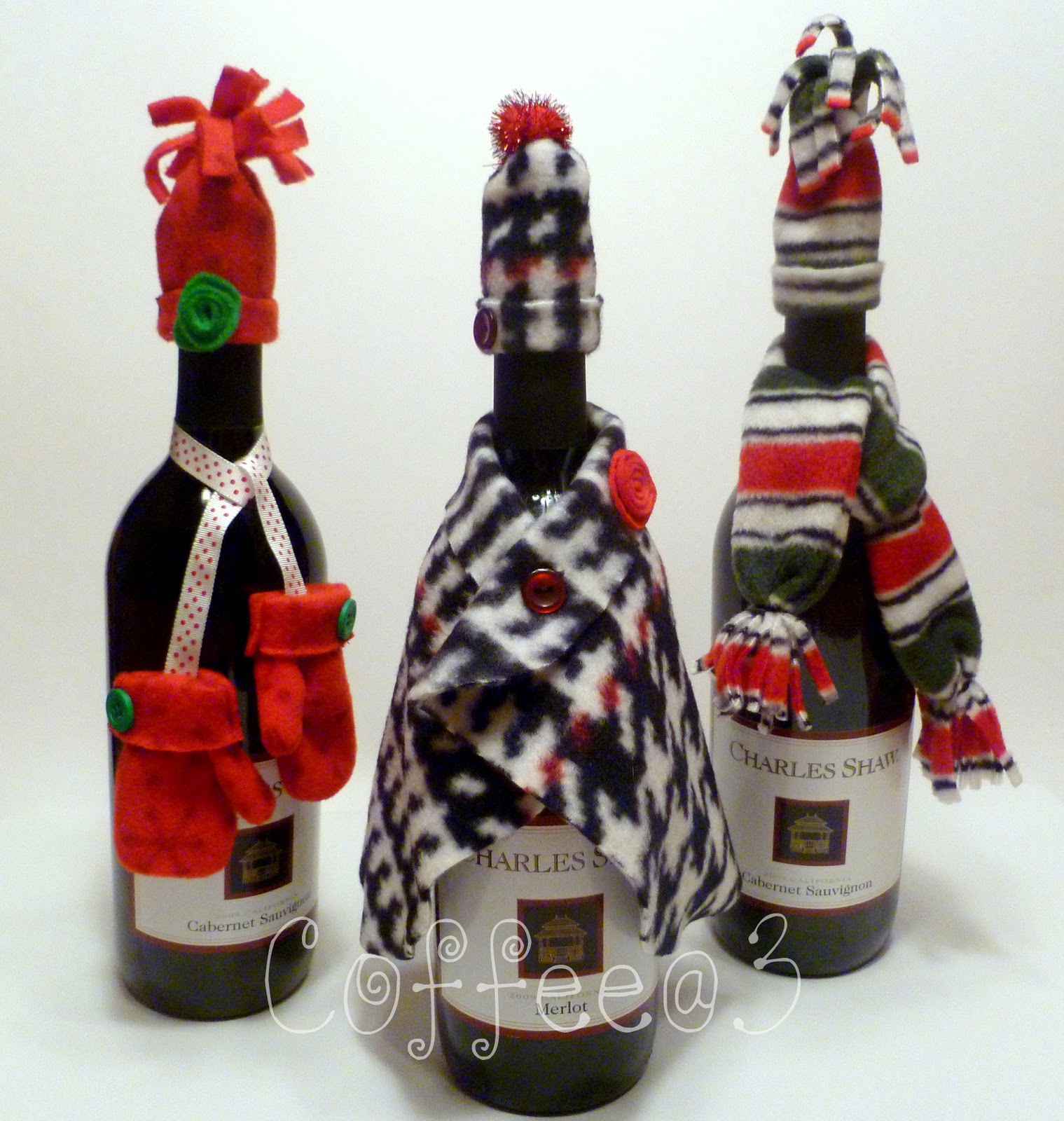 Coffee 3 Wine Bottle Dress Up