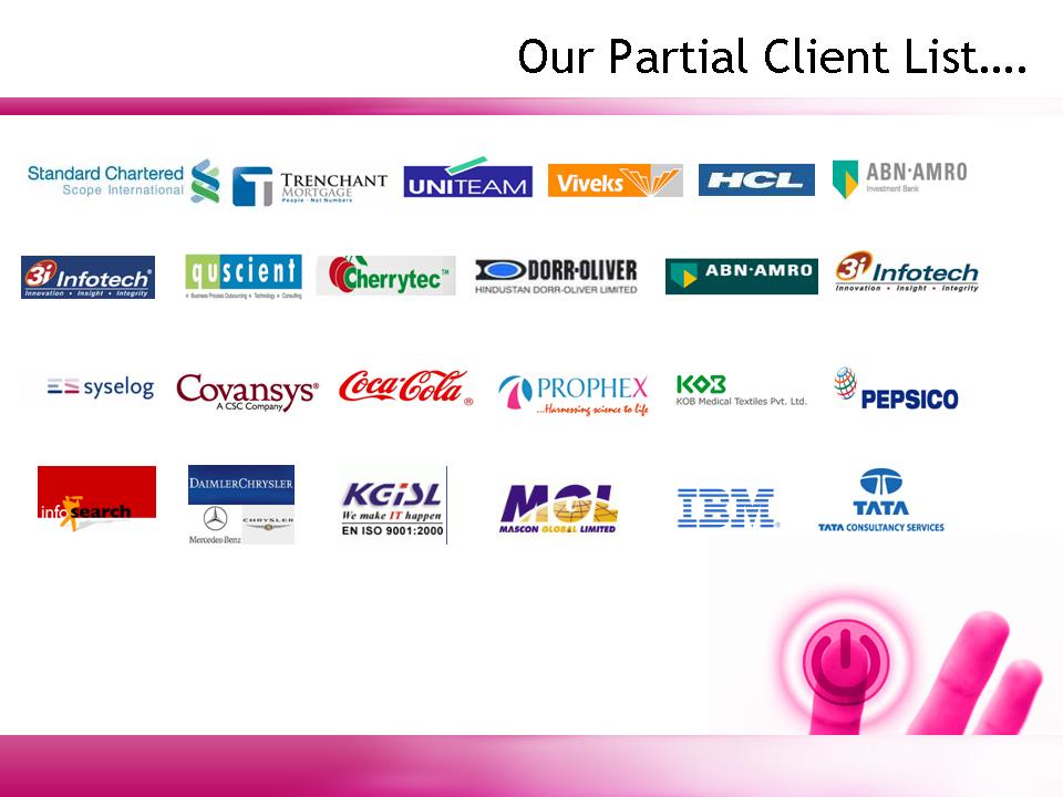 Our Partial Clientele...