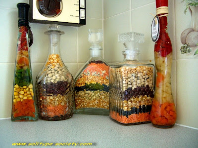 Decorative Bottles With Vegetables